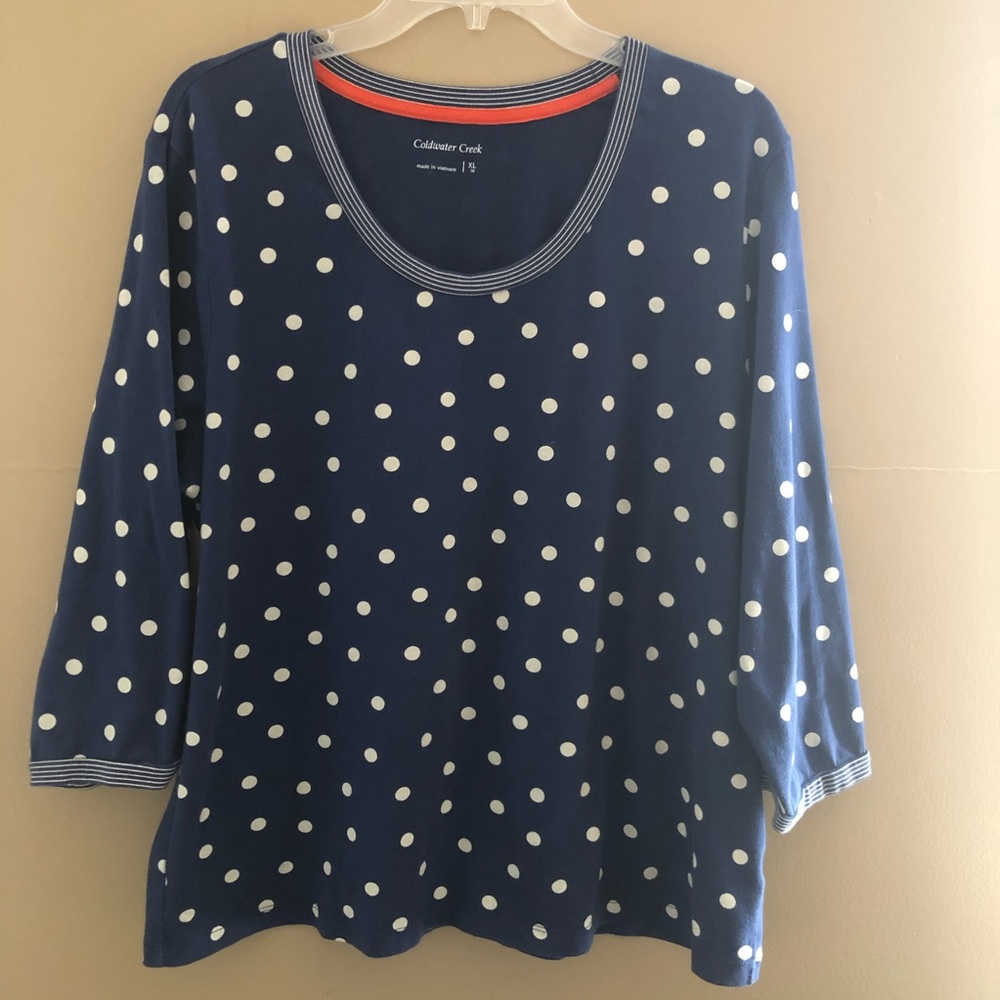 Coldwater Creek Polka Dot Shirt XL